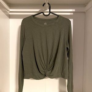 Real Soft Twist Front Ribbed Tee